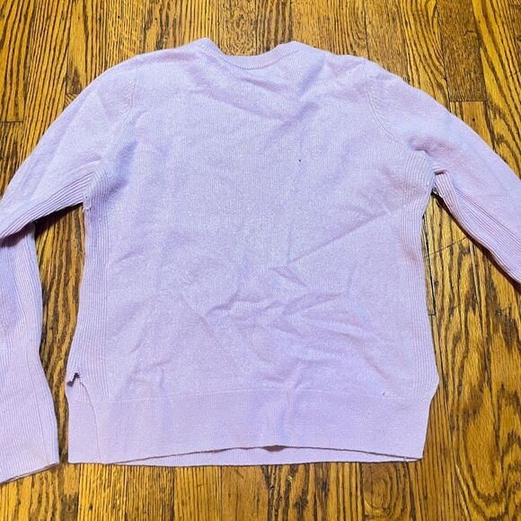 Halogen 100% Cashmere Sweater Women's M Lavender Purple Crew Neck Pullover - Picture 12 of 15